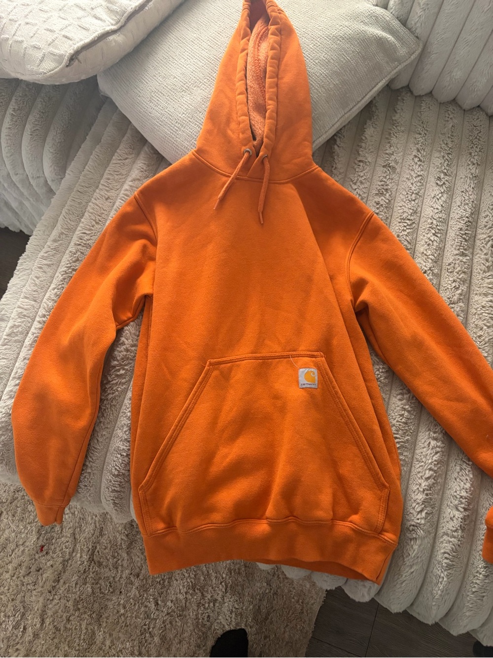 Carhartt Men's Orange Crewneck Hoodie